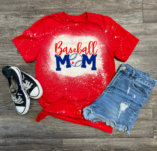Baseball Mom Bleached T-Shirt