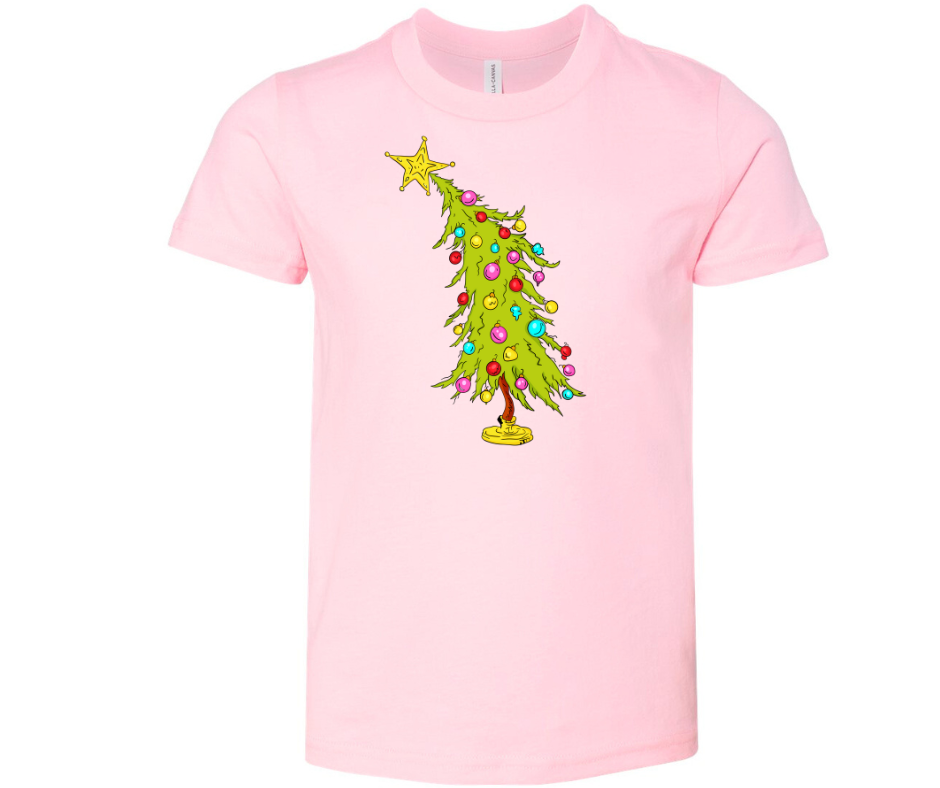 Grinch Christmas Tree Shirt Youth