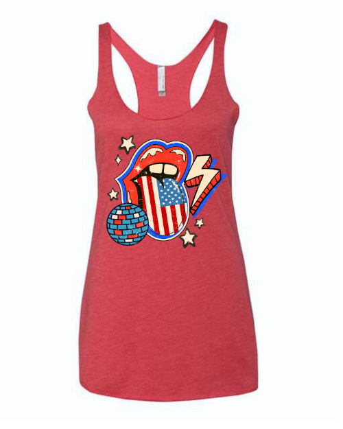 American Flag Rolling Stones Shirt