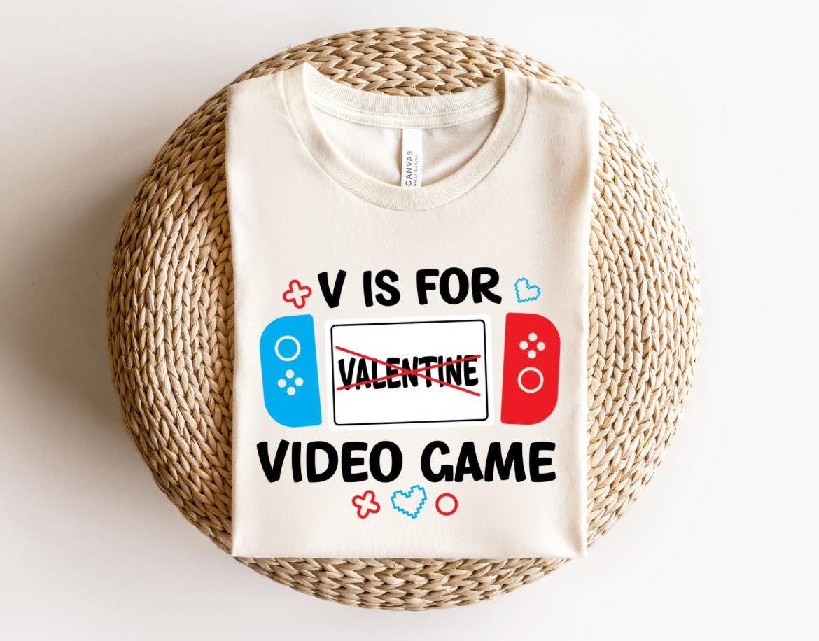 V Is For Video Game Youth Shirt