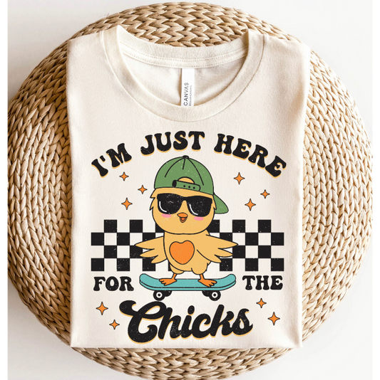 I'm Just Here For the Chicks Youth Shirt