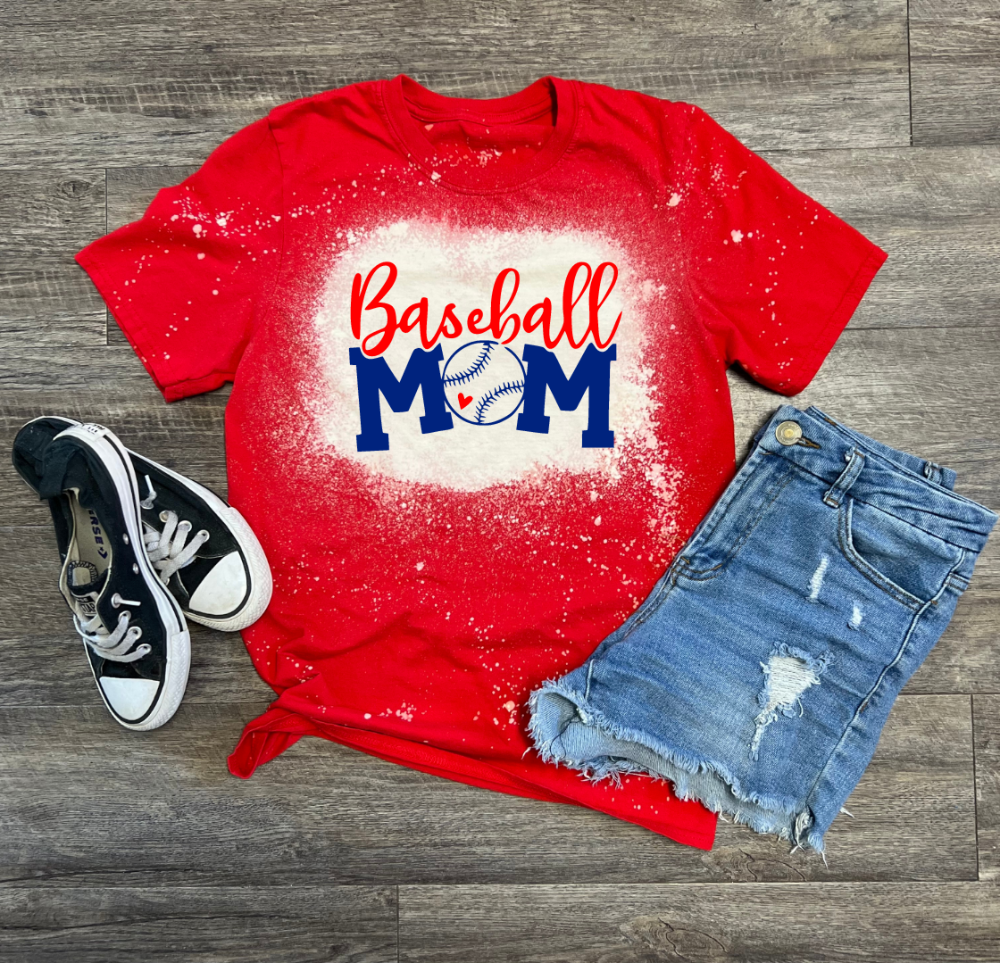 Baseball Mom Bleached T-Shirt
